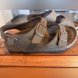 Birkenstock Gray and Brown Sandals